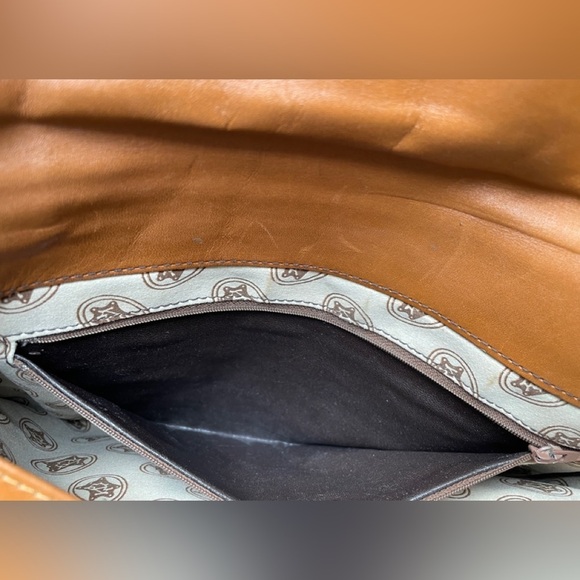 Vintage Cognac Leather pocket book/ handbag - Picture 7 of 8